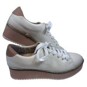 Dolce Vita Platform Sneaker Womens 6.5 M Tomas Canvas Off White